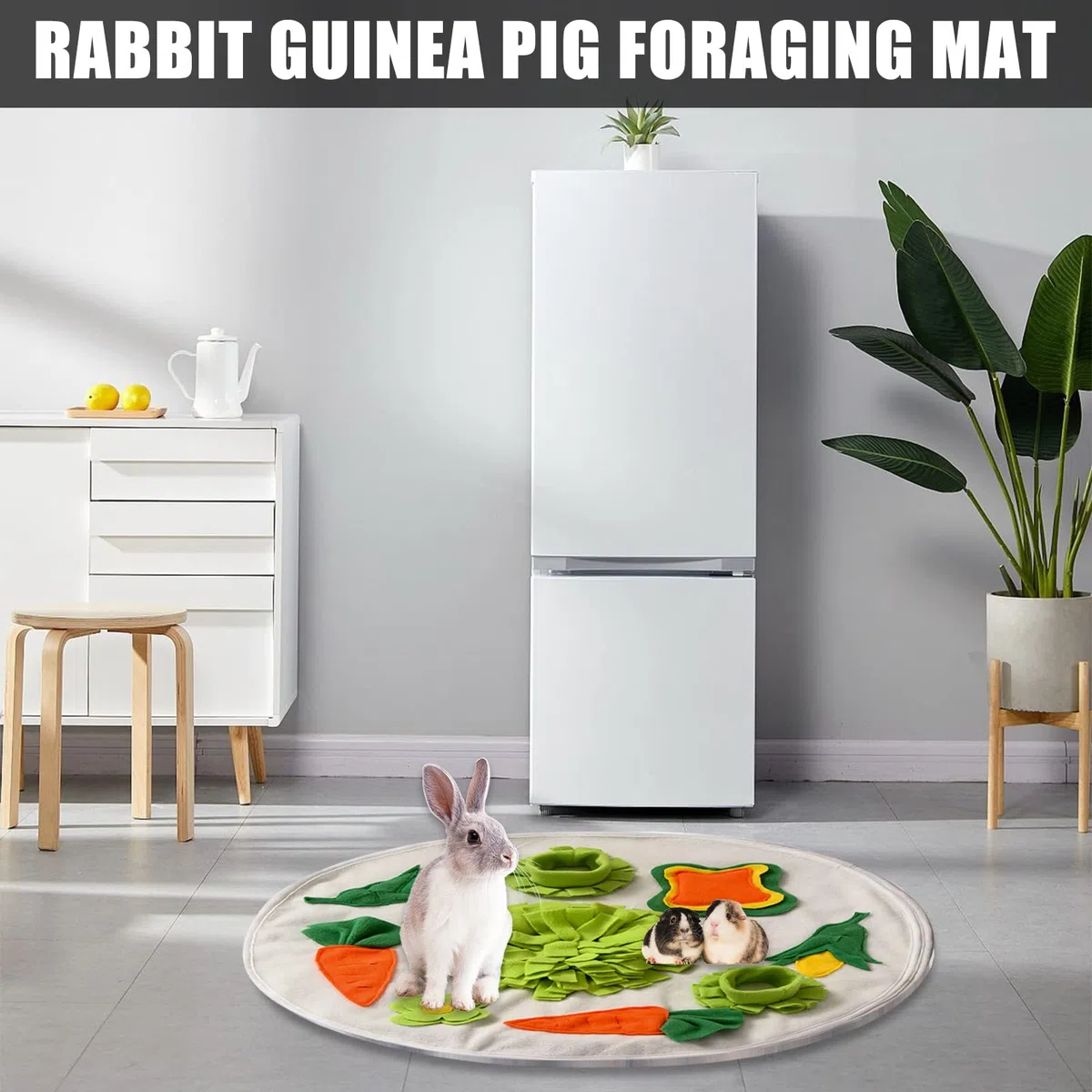 Tappeto da fiuto: coniglio, tappetino per porcellini d'India, giocattolo intelligenza, coniglio, ricerca di cibo, odore, coperta da fiuto, tappetino da allenamento