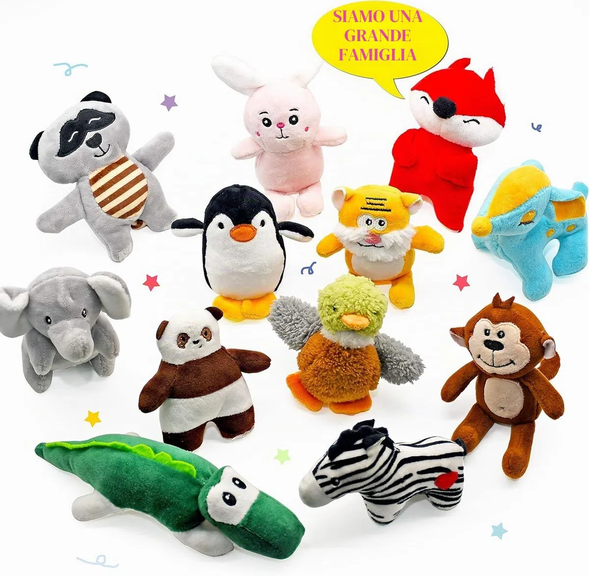 SHARLOVY Giocattoli cigolanti per cani di piccola taglia, giocattolo per cuccioli di animali di peluche, giocattolo da masticare per cuccioli carini per dentizione del cane.