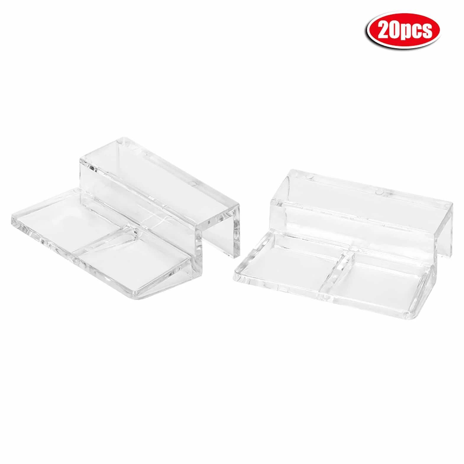 Akozon Accessorio per Morsetto di Supporto per Supporto per Clip in Acrilico con Copertura in Vetro da 20 Pezzi per Acquario (8mm)