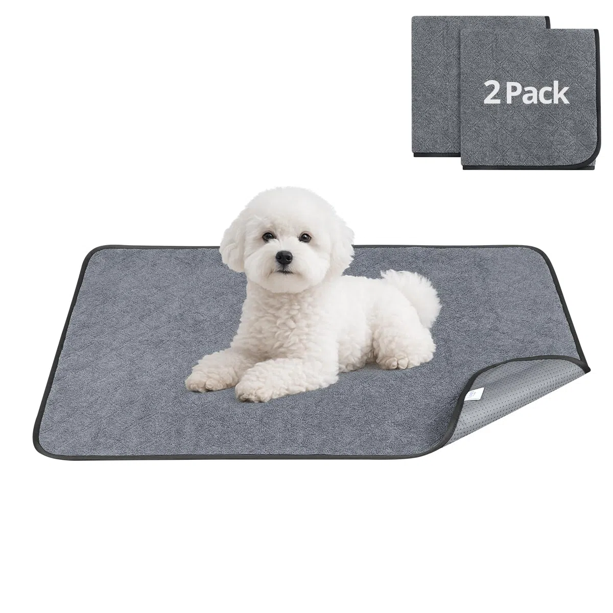 2 pezzi 70*100cm Tappetini Assorbenti per Cani, Traverse Lavabili per Cani, Tappetino per Addestramento del Cane Riutilizzabile per Gatti, Cani, Conigli, Porcellini d'India