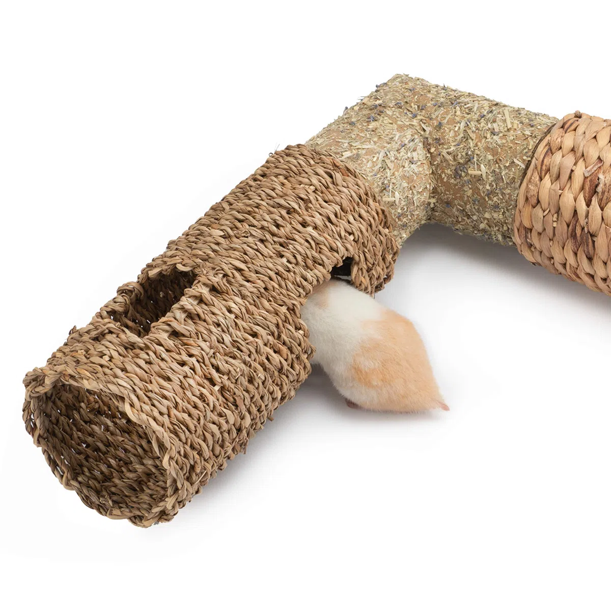 Niteangel Tunnel creativo e componibile per criceti, fai da te e costruisci una tana a tubo unica come nascondiglio per animali di piccole dimensioni come criceti, topi, gerbilli (19,1 cm L - HC)