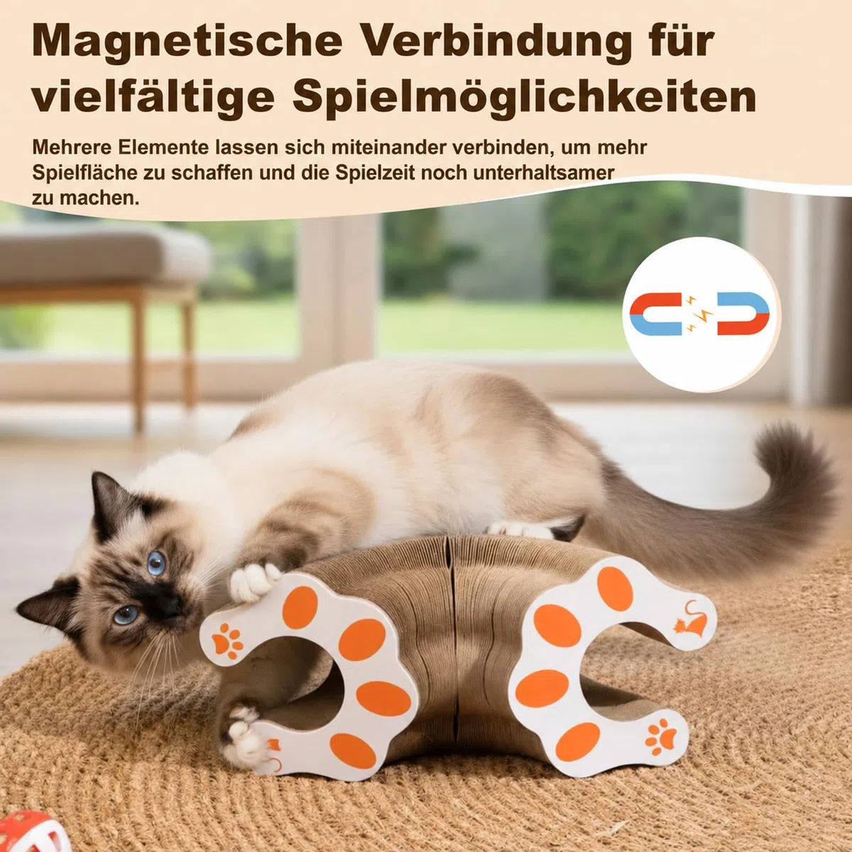 Reiteag KittySpin | Spin Regno Felin, Tiragraffi Interattivo per Gatti, Ovet Interattivo per Durevole Design Reversibile, Adatto a tutte le taglie