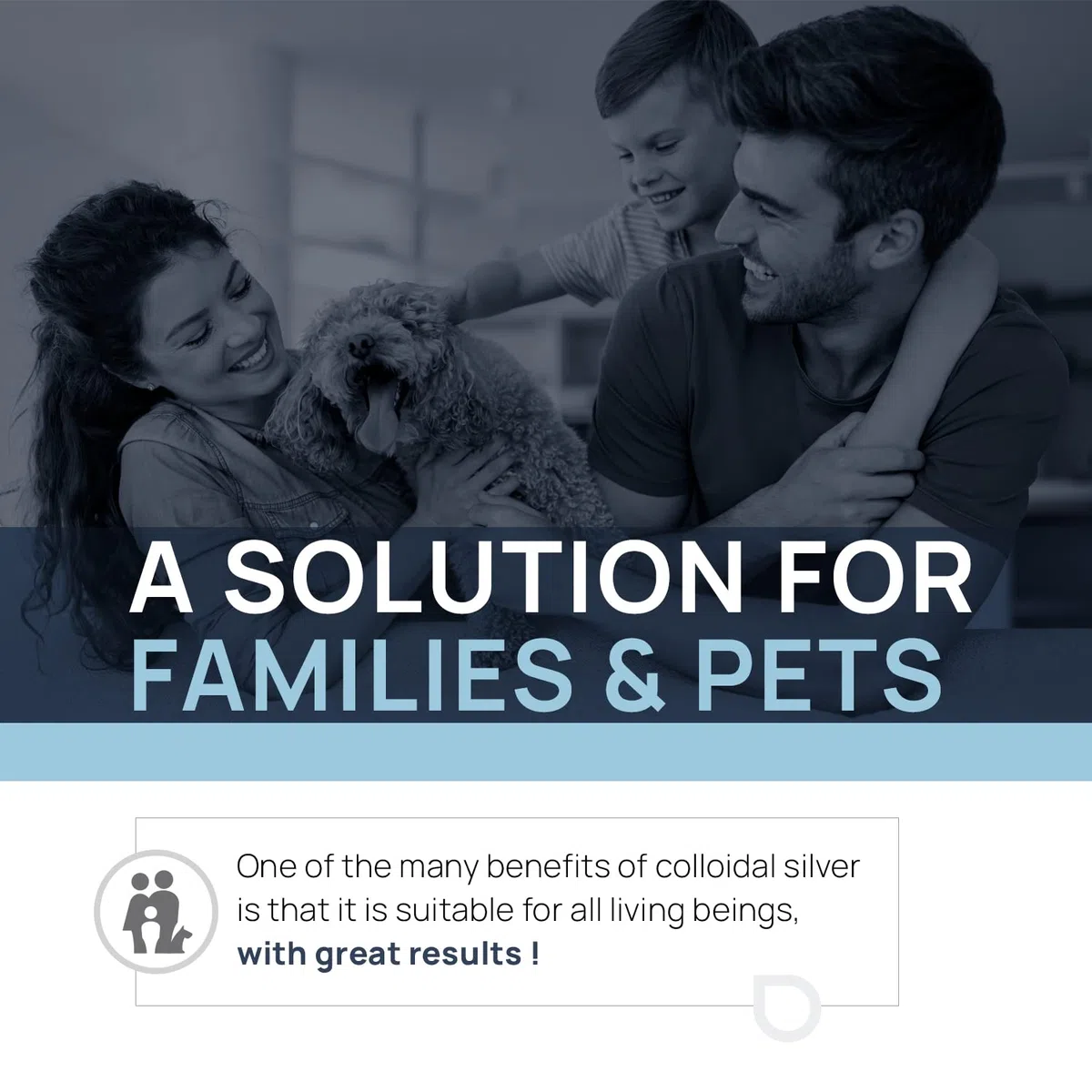 Argento Colloidale Puro 10 PPM 1000 ML | Per la famiglia & gli Animali (Cani, Gatti) | 100% Naturale : Certificato Cosmos Natural | Carbon Neutral
