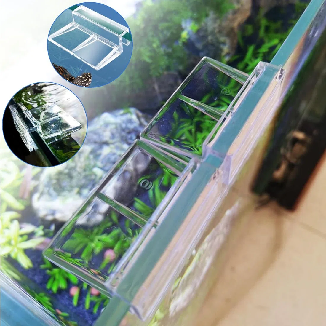 Clip per Coperchio in Vetro per Acquario,Clip in Vetro per Vasche di Pesce,Staffa per Coperchio per Acquario,Supporto per Acrilico per Acquario,Clip per Coperchio Universale Multifunzione,6mm,6 PCS