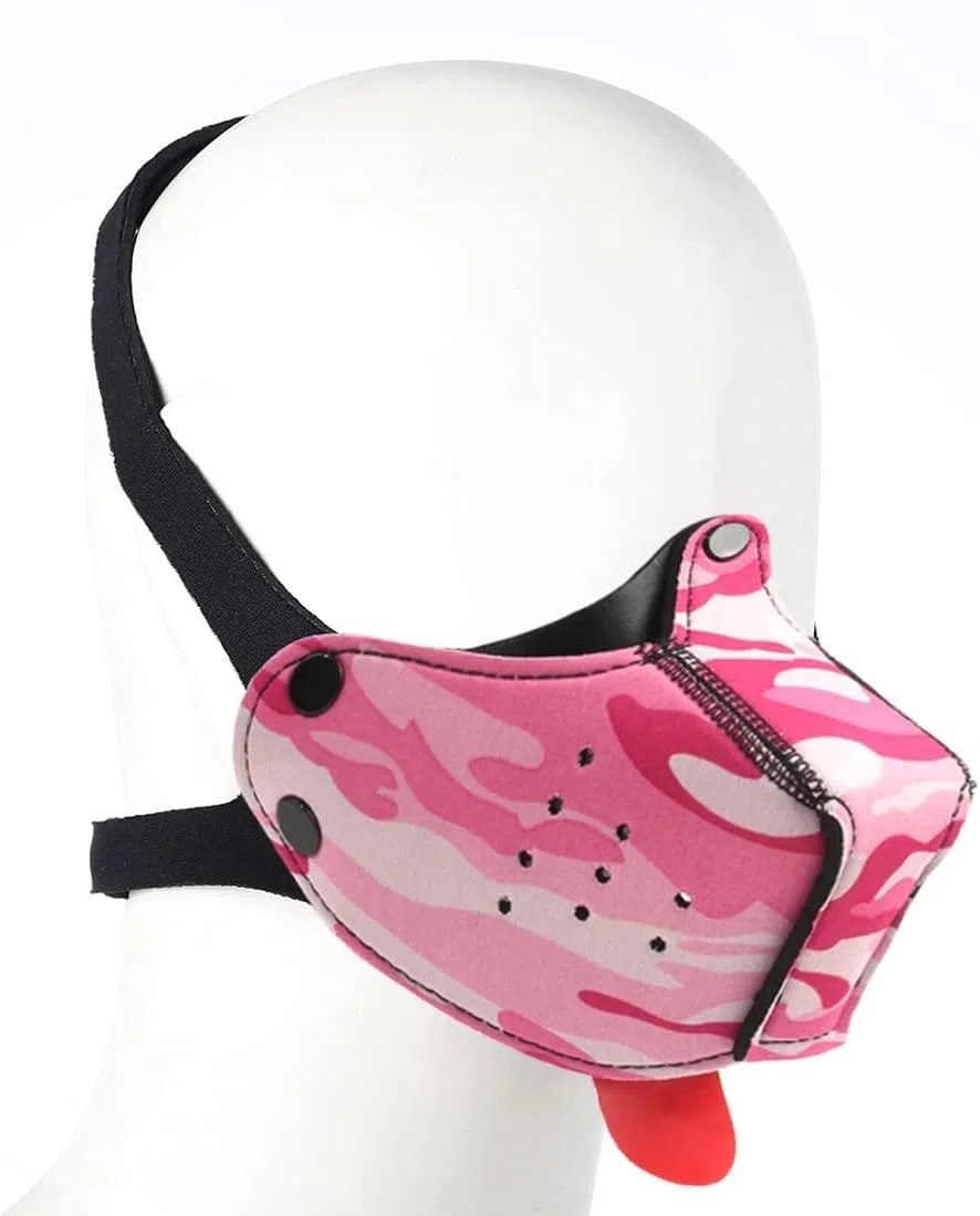 Maschera in neoprene per cuccioli di cane, con cappuccio e cappuccio per giocare (rosa, taglia unica)