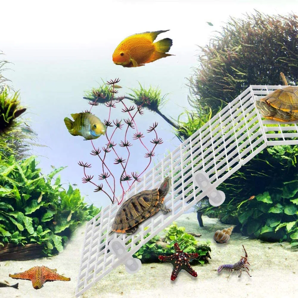 4 Pezzi Fishtank Divisori,Vassoio Acquario Cassa,Acquario con Griglia di Isolamento,con 4 Clip,per Acquari isolare Board Grid Vassoio Egg Crate Filtro Inferiore (Bianca)