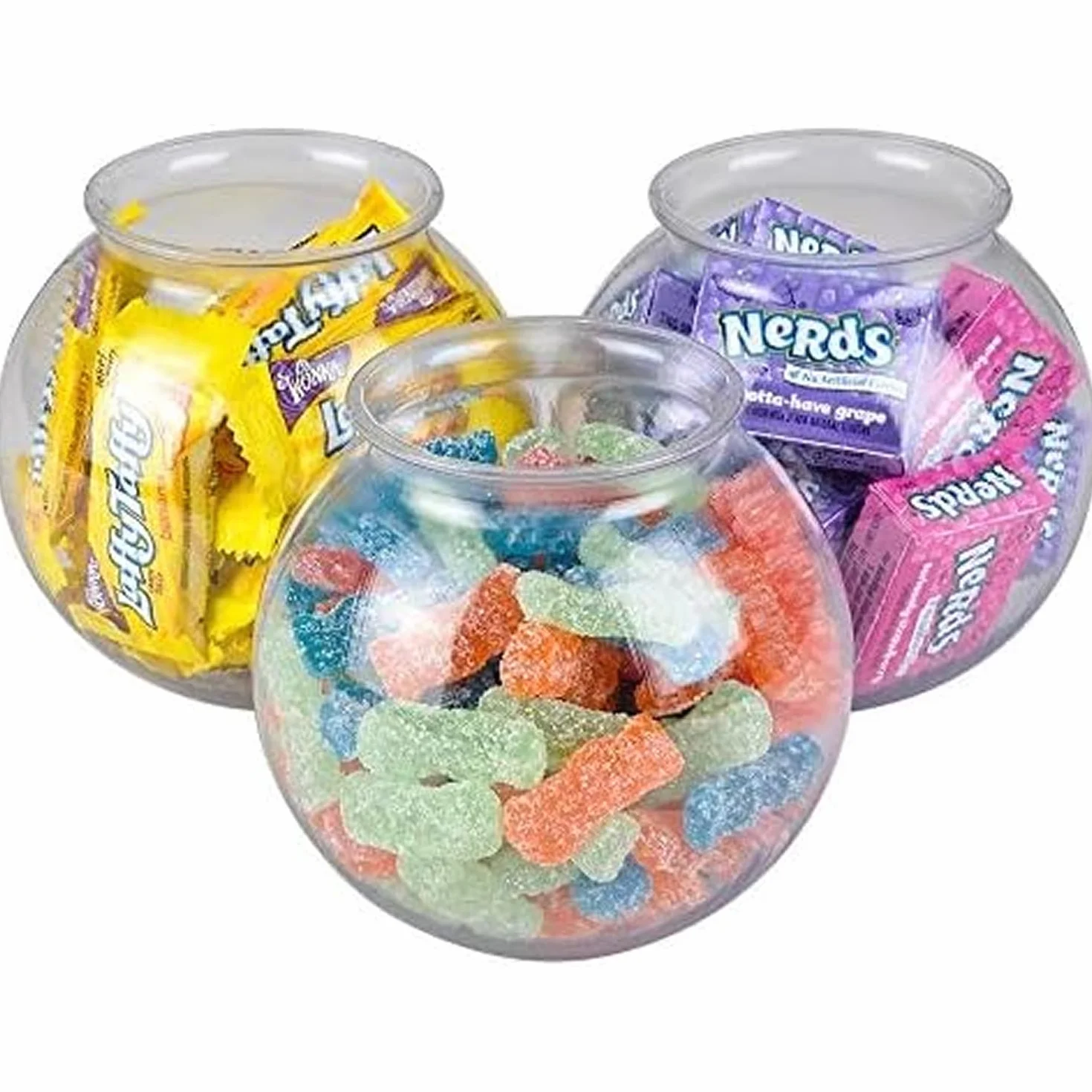 JoyServe Ciotola di plastica per pesci da 16 oz (confezione da 12) Ciotole di plastica resistente da 10,2 cm, per caramelle, giochi di carnevale, premi, centrotavola e decorazioni per feste, senza BPA