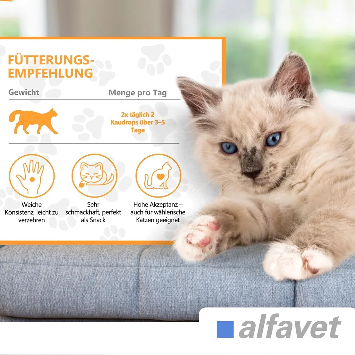 Alfavet FeliGum Hairball (40 g) – alimento complementare per gatti – chew drops morbidi per supportare l’eliminazione dei boli di pelo – con fibre e minerali
