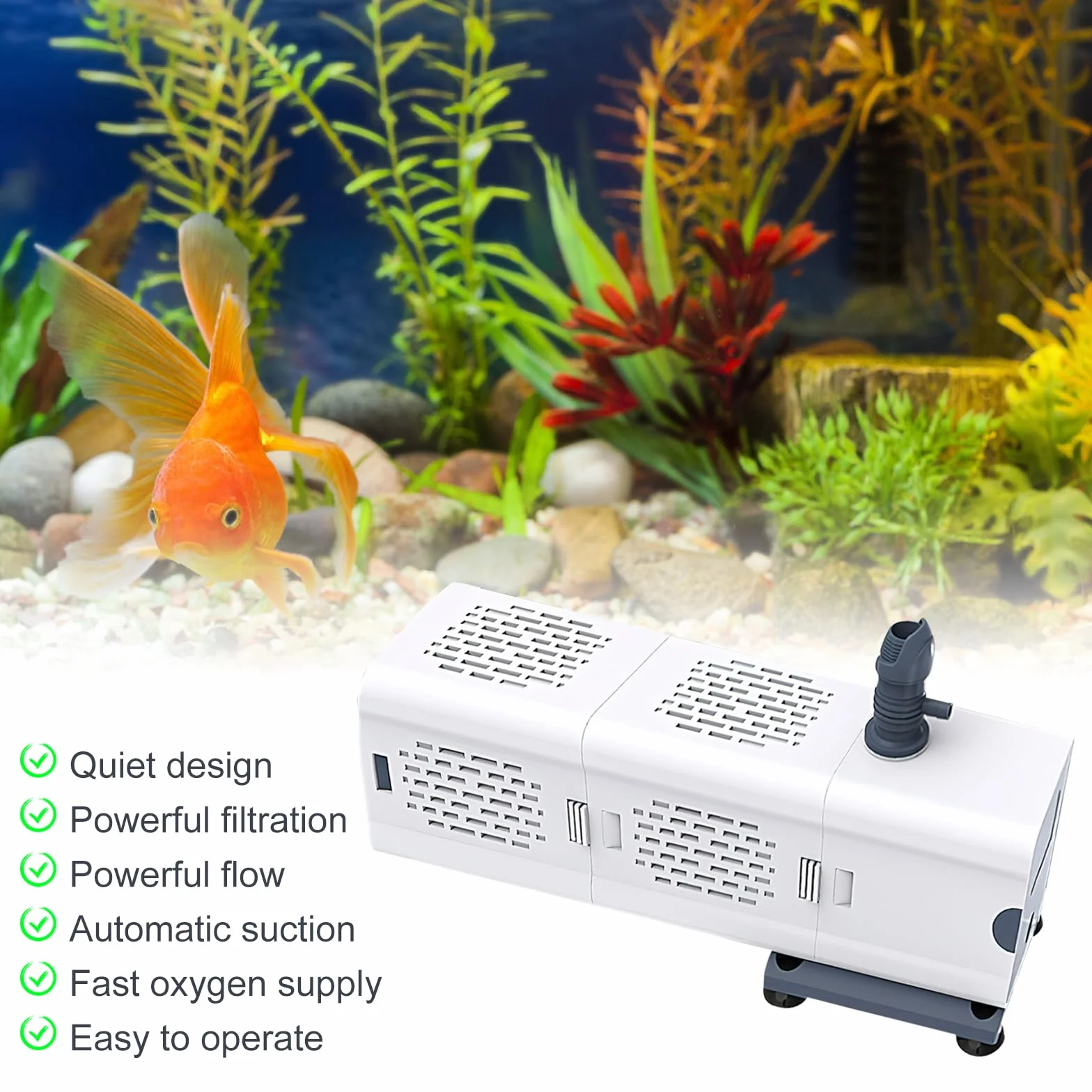 Filtro Interno per Acquario con Pompa - 60 Litri - Pompe e Filtri per Acquari