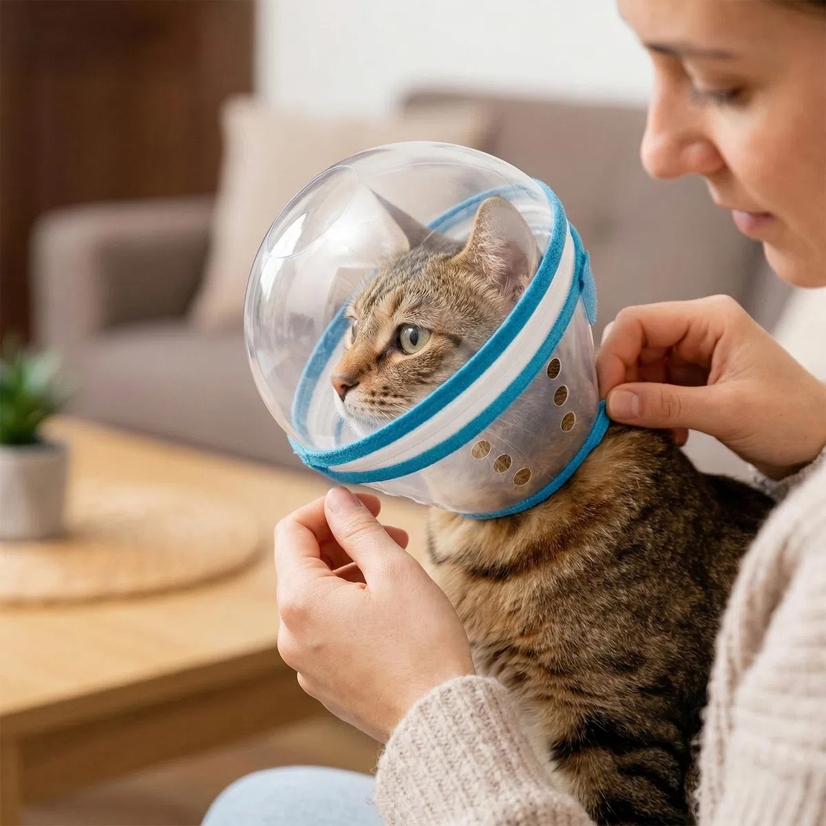 Collare per gatto trasparente, per gatti, morbido, collare per gatti
