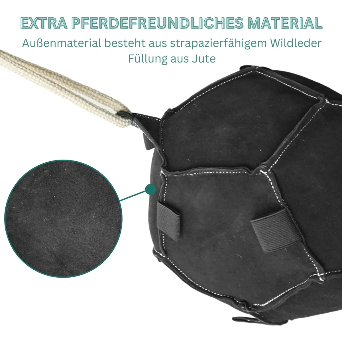 Giocattolo per cavalli, palla da gioco per cavalli, cavallo perfetto, per carote e dolcetti (nero, tinta unita)