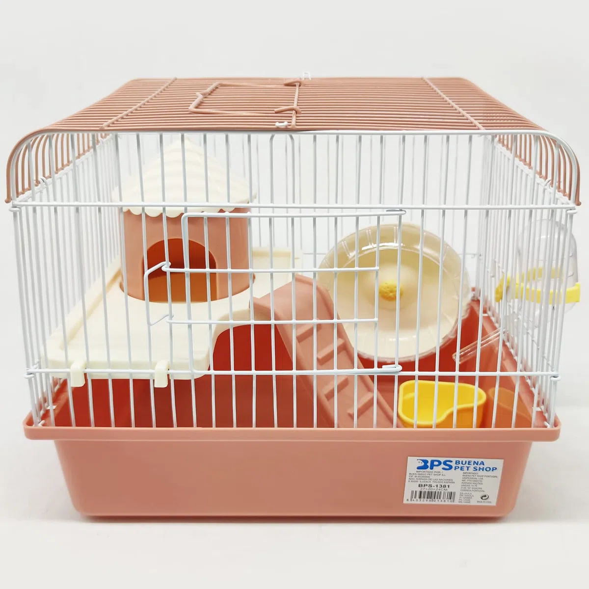 BPS Gabbia Criceto Mini Casa Chalet per Criceto con Mangiatoia Abbeveratoio Ruota Colore Casuale BPS-1381