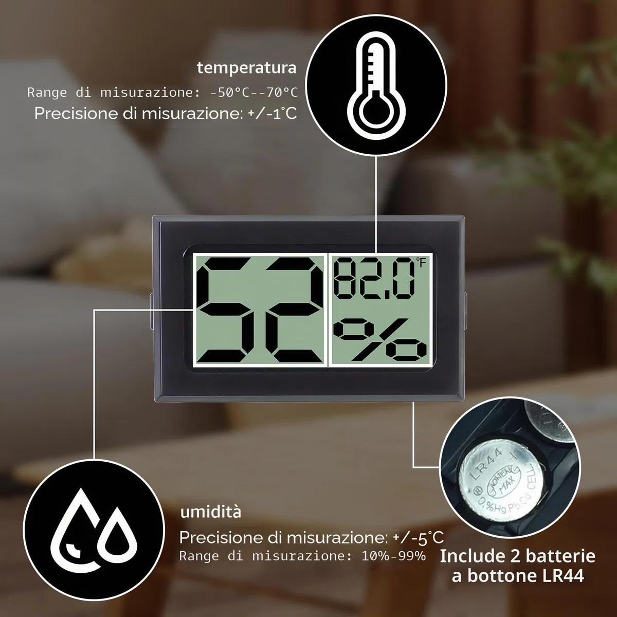 Serbatoio per terrario rettile, per terrario, grande, in acrilico trasparente per rettili e insetti, con temperatura igrometro, ragni terarium, scatola per la coltivazione dei rettili