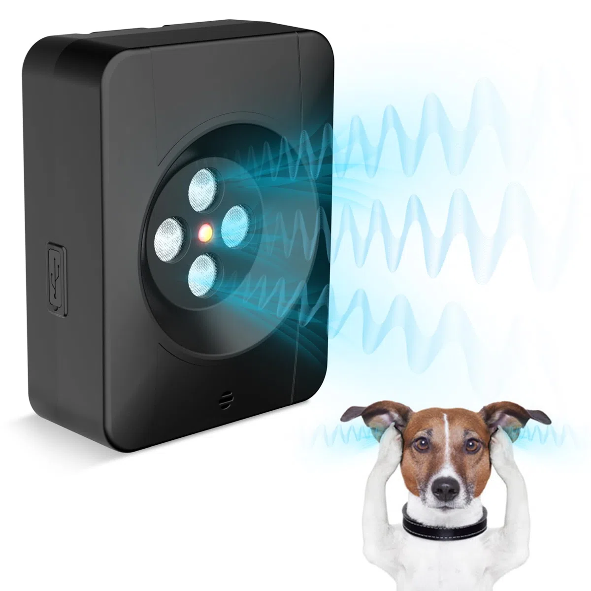 Dispositivi Antiabbaio, Dispositivi Di Controllo Dell'Abbaio Del Cane A Ultrasuoni 33Ft Con 4 Potenti Altoparlanti, Box Automatico Per Cani Deterrenti Per Cuccioli Di Cane Di Taglia Medio Grande
