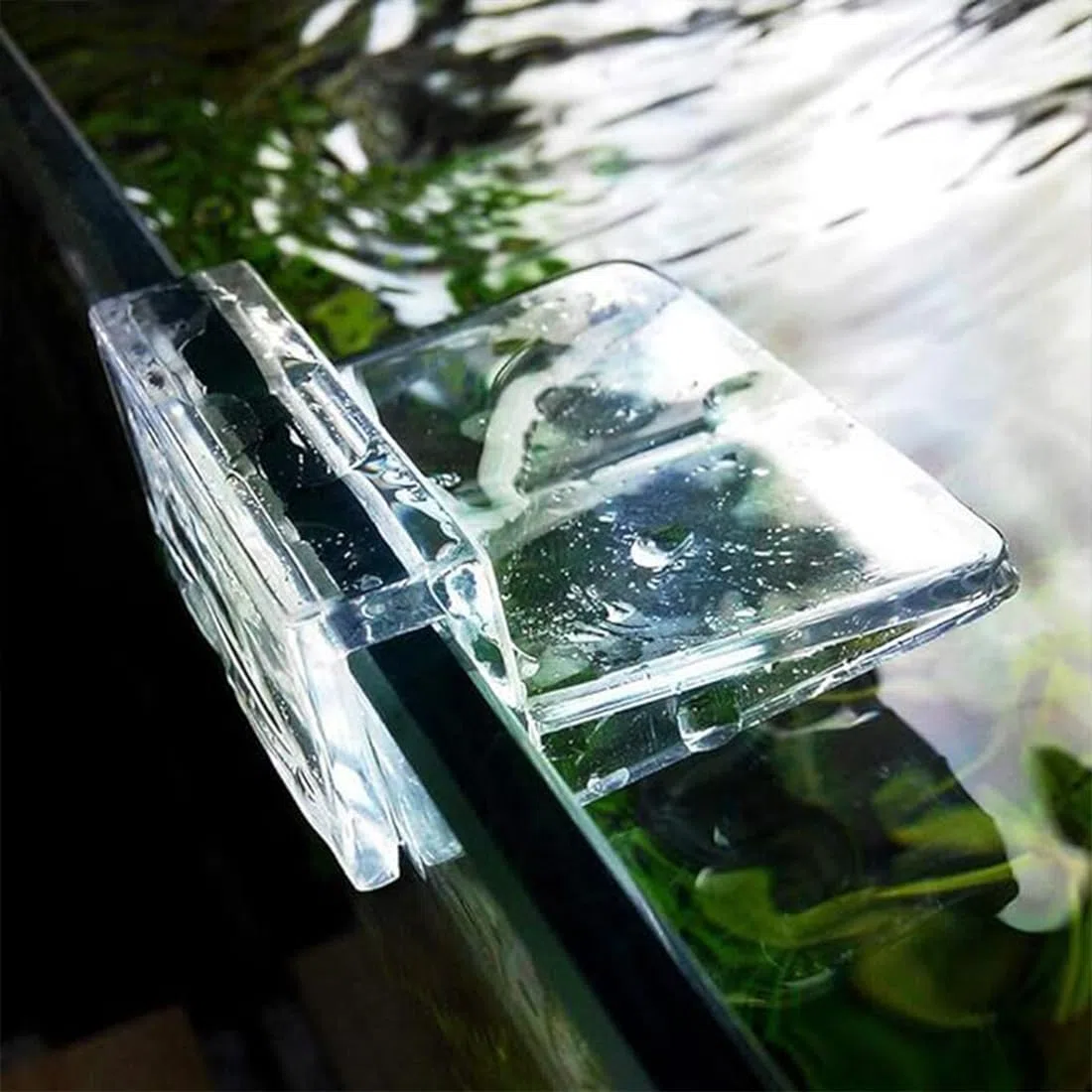 Clip per Coperchio in Vetro per Acquario,Clip in Vetro per Vasche di Pesce,Staffa per Coperchio per Acquario,Supporto per Acrilico per Acquario,Clip per Coperchio Universale Multifunzione,6mm,6 PCS