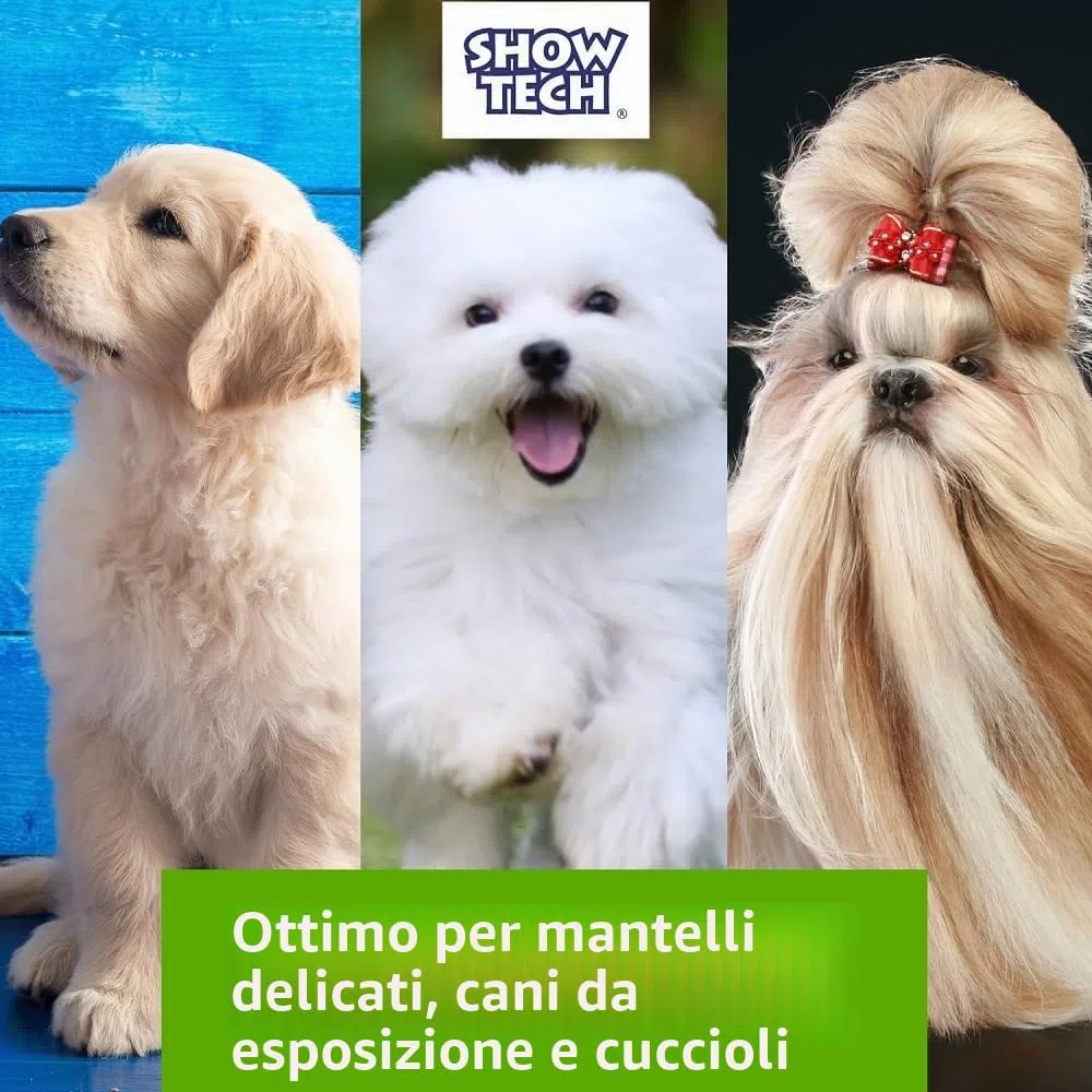 Show Tech Tuffer Than Tangles Long Firm Pin Medium Slicker Brush – Spazzola Professionale per Cani e Gatti con Perni Lunghi 20 mm, Manico Ergonomico, Ideale per Nodi e Manti Folti