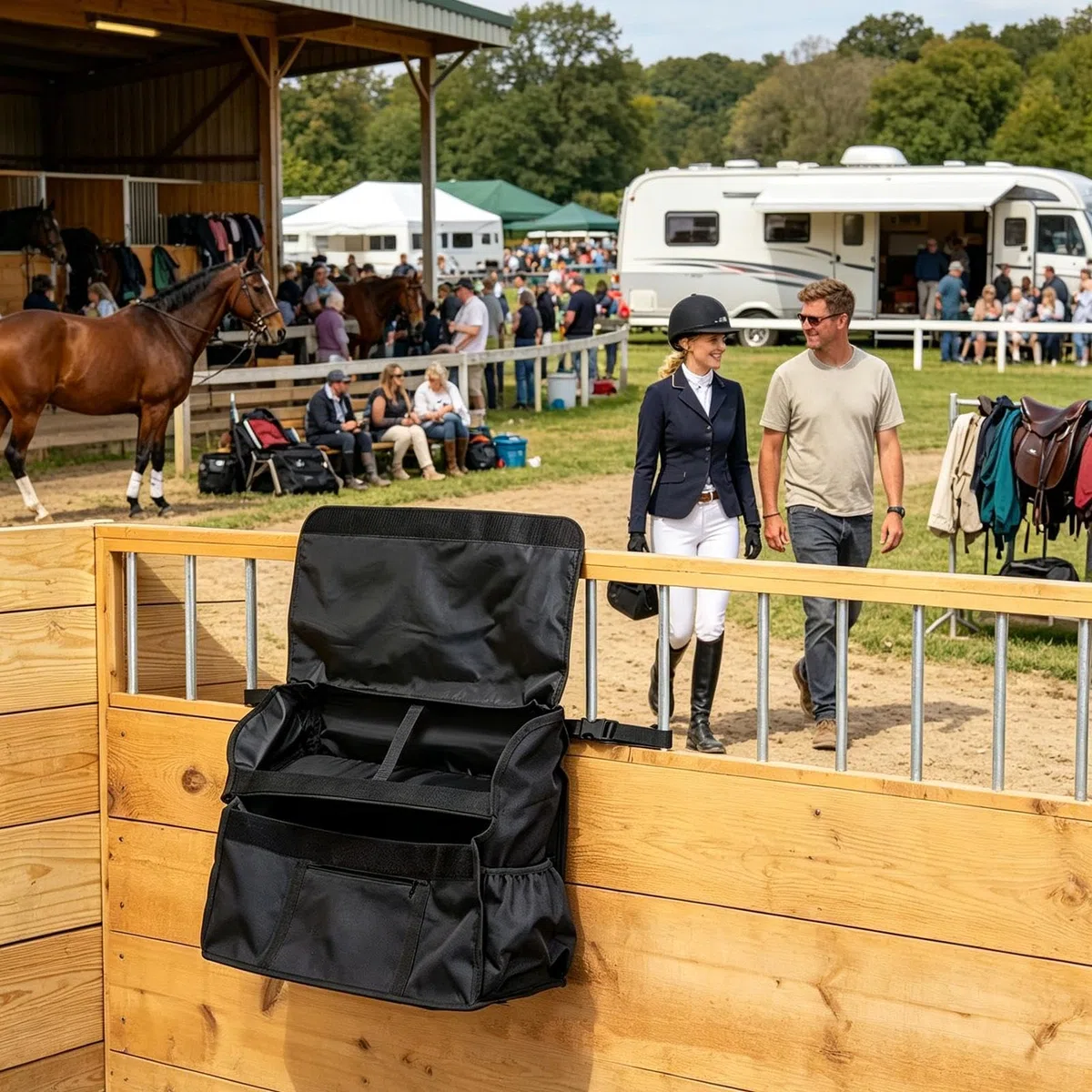 Porta toelettatura cavallo | Organizer Portaoggetti Impermeabile Leggero Compatto - Porta Attrezzi per Toelettatura Cavallo - per Scuderia Esterni Interni Fienile Trailers Equitazione Spazzole Fornitu