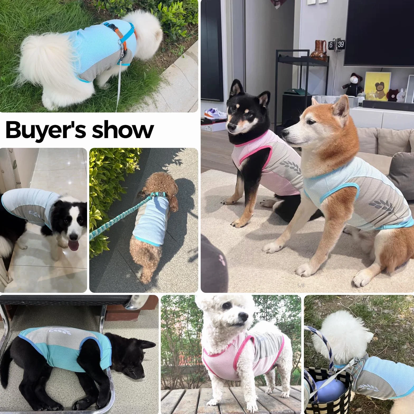 Giubbotto refrigerante per cani, grande, traspirante, estivo, fresco e confortevole, mantiene il vostro animale domestico fresco nella stagione calda (blu, 9XL)