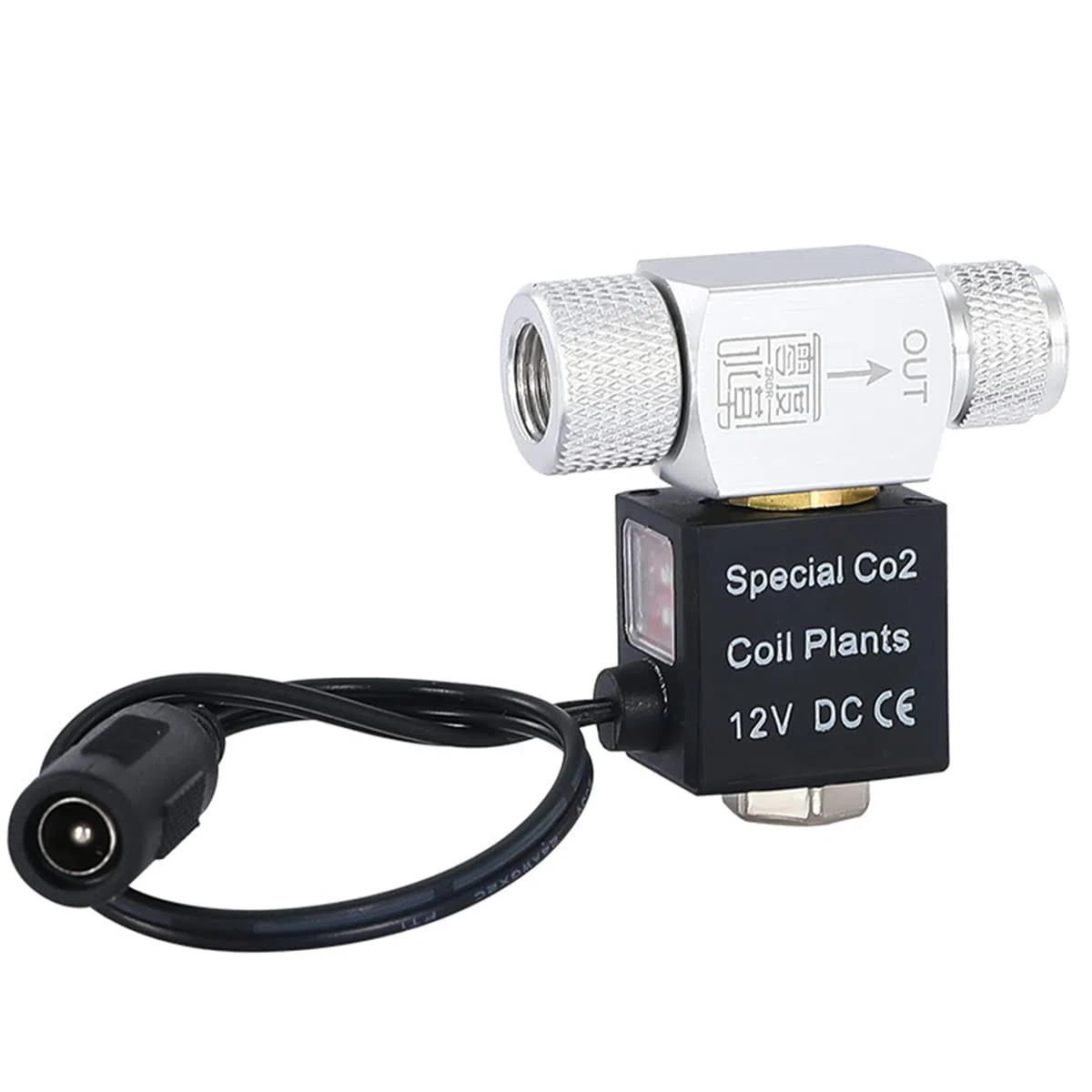 DC CO2 Valvola solenoide Acquario Sistema di CO2 Regolatore Valvola Magnetica per Acquario Fish Tank Acqua Pianta Erba Crescere Facile da installare