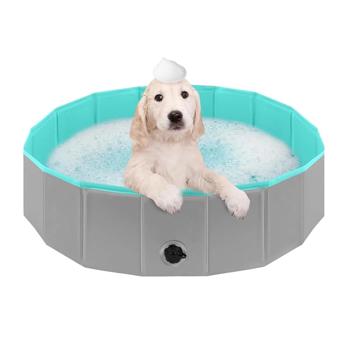 80 x 20 cm, piscina pieghevole per cani, piscina per cani grandi e piccoli, piscina per animali domestici, piscina per cani, piscina pieghevole in PVC, bacino per cani (verde)