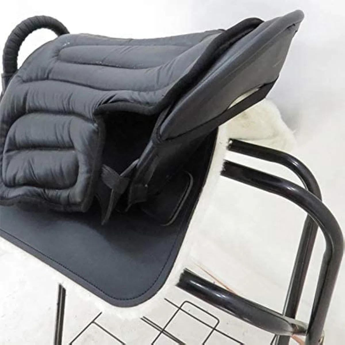 Cuscino imbottito in memory foam ammortizzante per sella da equitazione in pelle PU, M