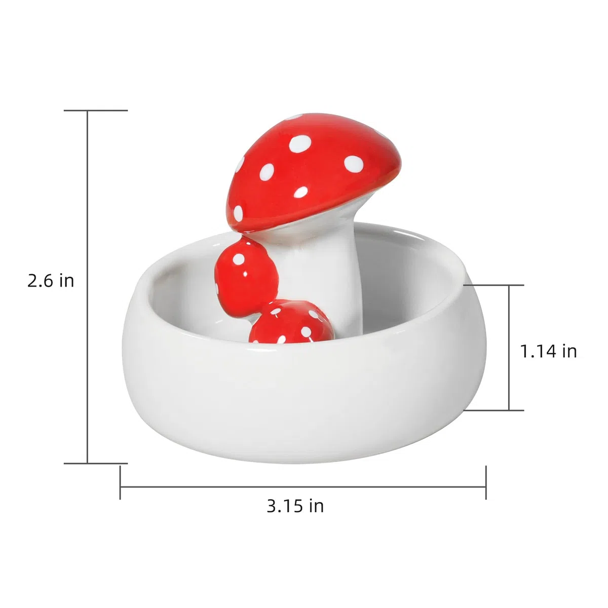 Niteangel Ciotole per l'alimentazione e l'acqua per criceti, serie in ceramica per funghi, per criceti siriani nani, gerbilli, topi, ratti o altri piccoli animali domestici di dimensioni simili