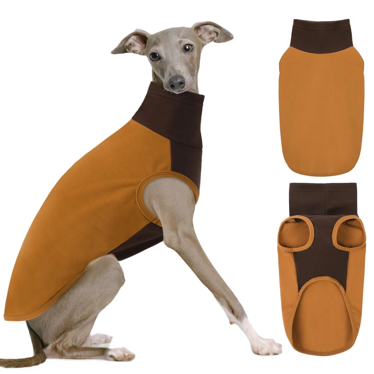 KONVINIT Maglione Cane in Felpa Leggera, Caldo Gilet Invernale con Apertura a U per la Coda, Taglie da M a 5XL Dog Sweater per Cani Medi e Grandi
