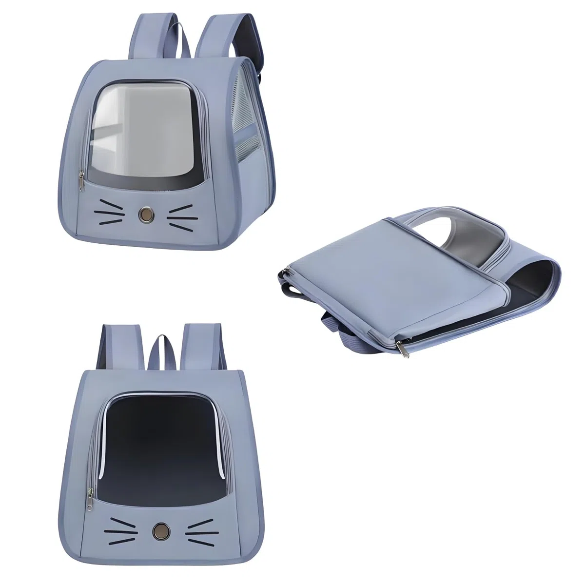 Zaino Gatto Trasporto, Borsa Da Ventilata Per Zaino, Zainetto Trasportino Gatto Pieghevole, Trasportino Ventilato Per Gatti, Con Finestra Trasparente, Per Animali Domestici Di Peso Inferiore a 6,5 Kg