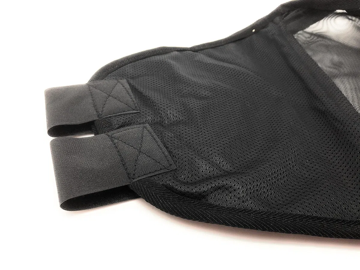 Horses, Maschera Anti Mosche per Cavallo, Modello Soft PRO Mask, Realizzata in Nylon e Cotone con Paraorecchie, Leggera e Traspirante (Nero - M)