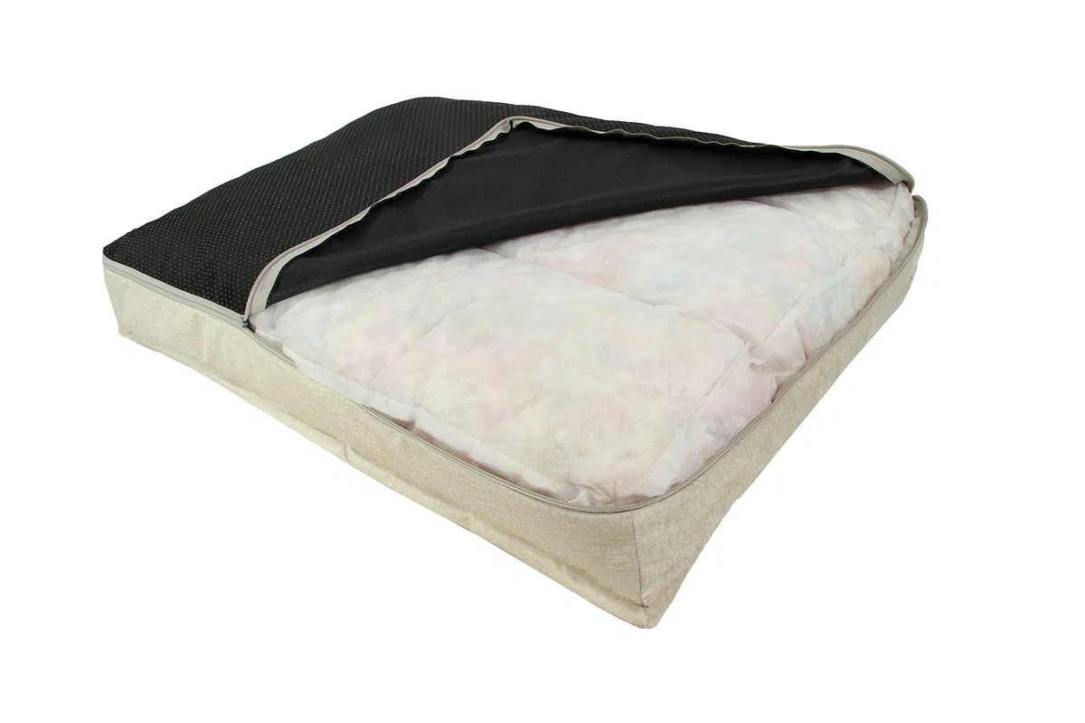 sesto senso Rivestimento di Ricambio di Alta qualità Rimovibile per Cane Gatto Chiusura Lampo Fondo Antiscivolo Monolith 02 M 70x50 Beige Ecru Avorio