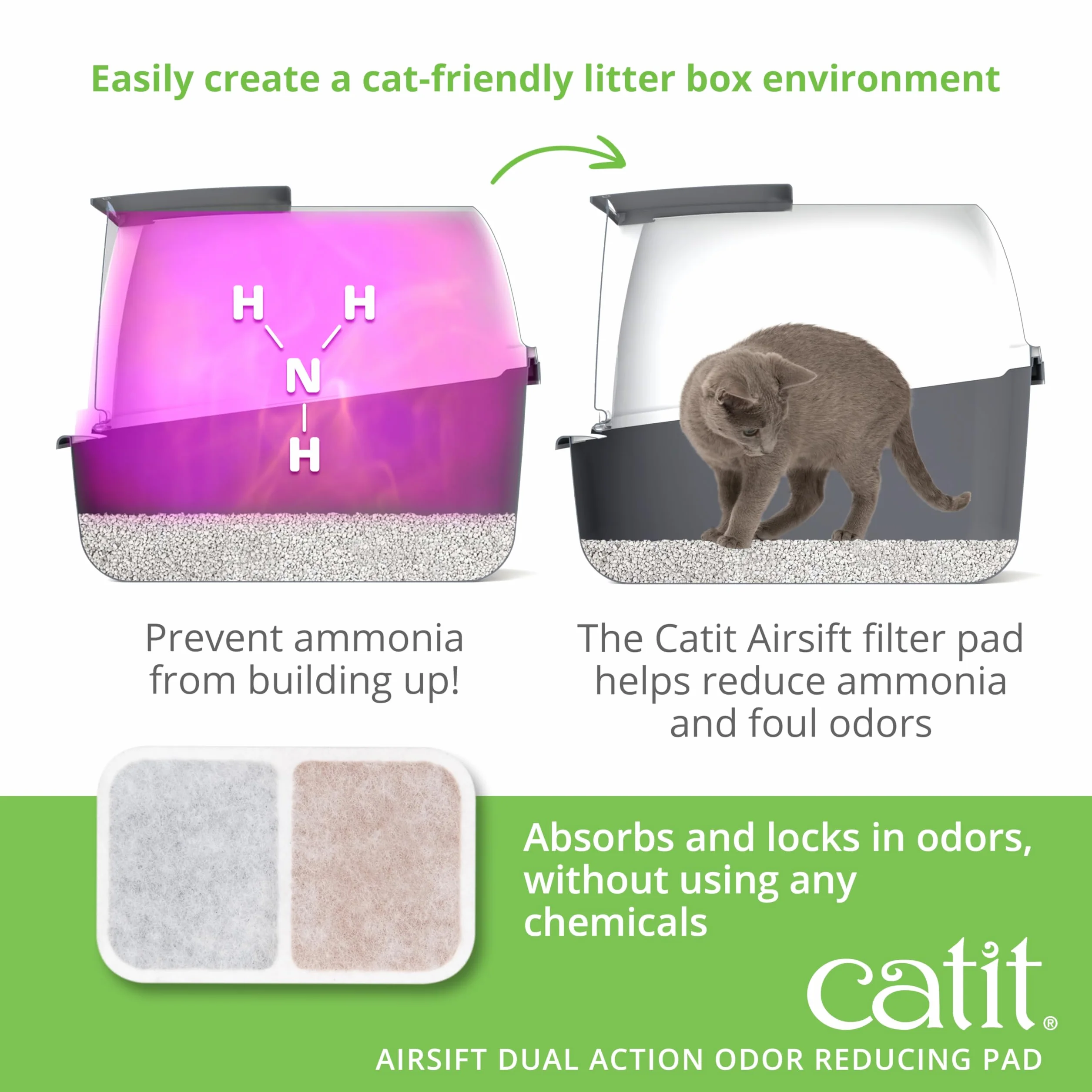 Catit AiRSiFT - Confezione da 6 pastiglie antiodore per lettiera
