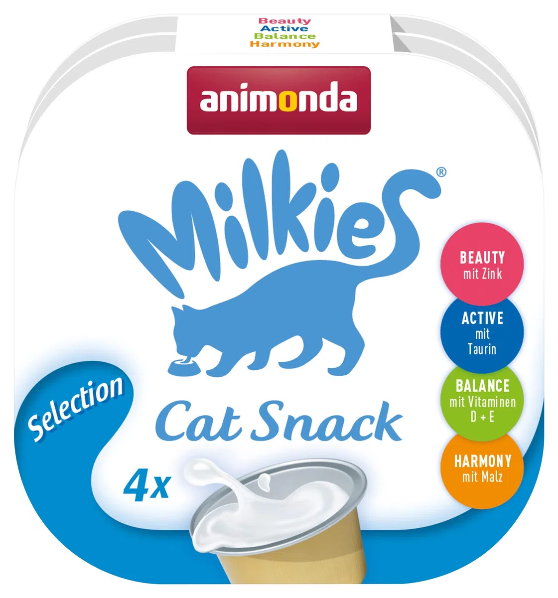 animonda milkies Latte per gatti porzionato latte per gatti variety, 15 x 4 tazze