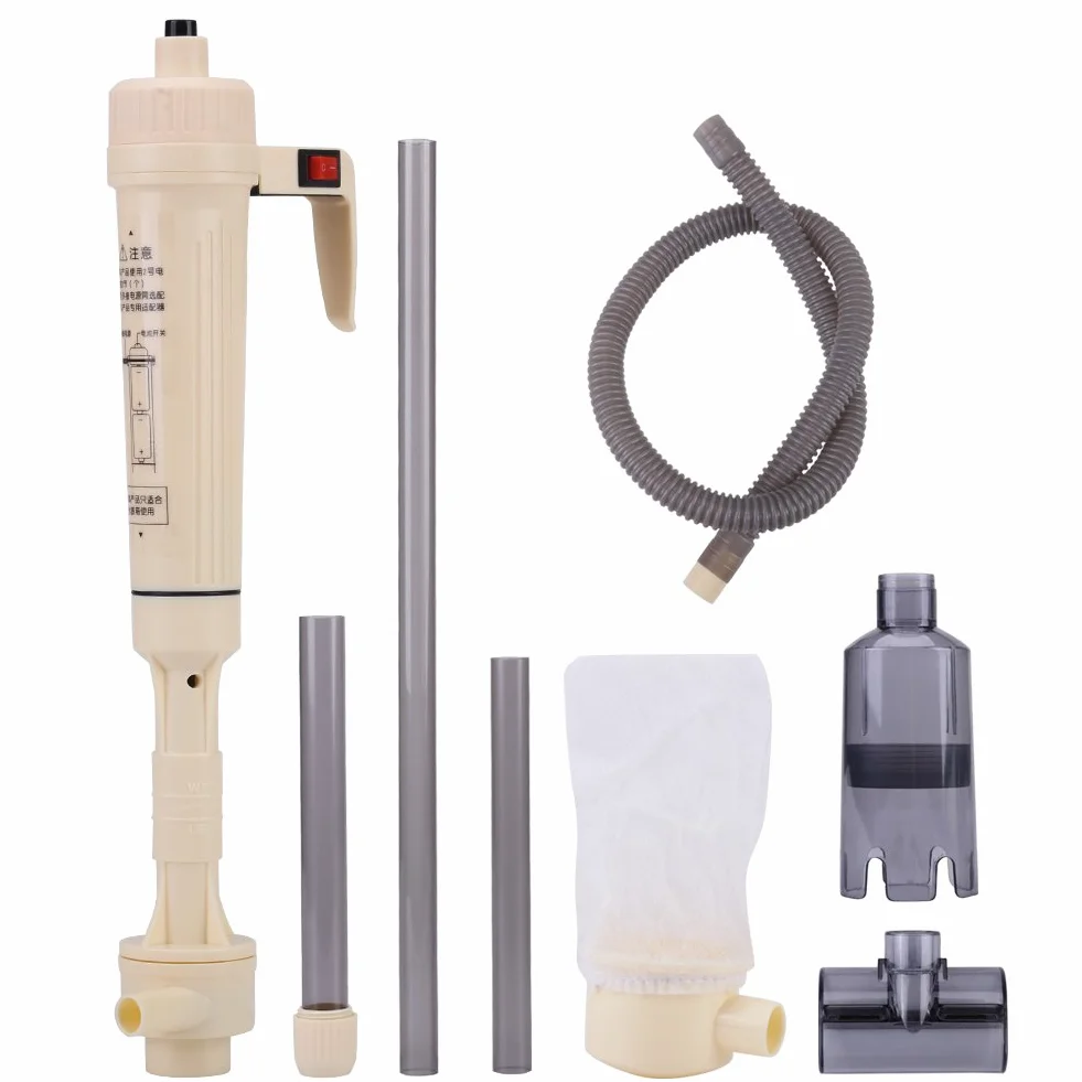 Sifone Elettrico per Acquario,Sifone Acquario Pulitore Aspiratore, sifone Vuoto dell'acquario di Ghiaia, Sifone Aspirarifiuti per Pulizia Fondo Acquario Cambio Acqua