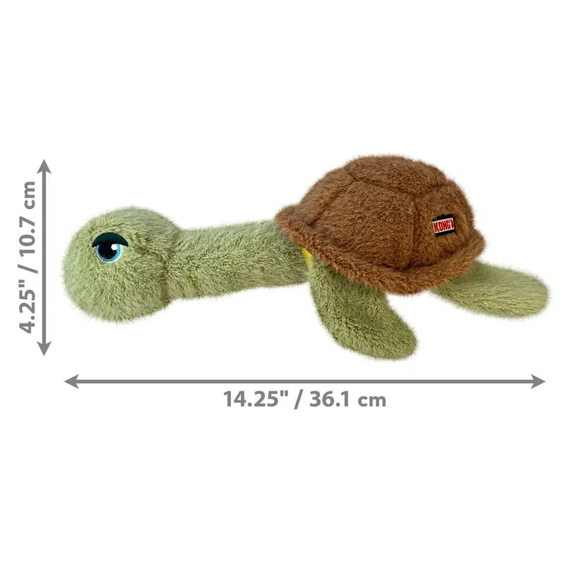 Kong Scruffs - Peluche per Cani, Motivo: Tartaruga, Colori Assortiti