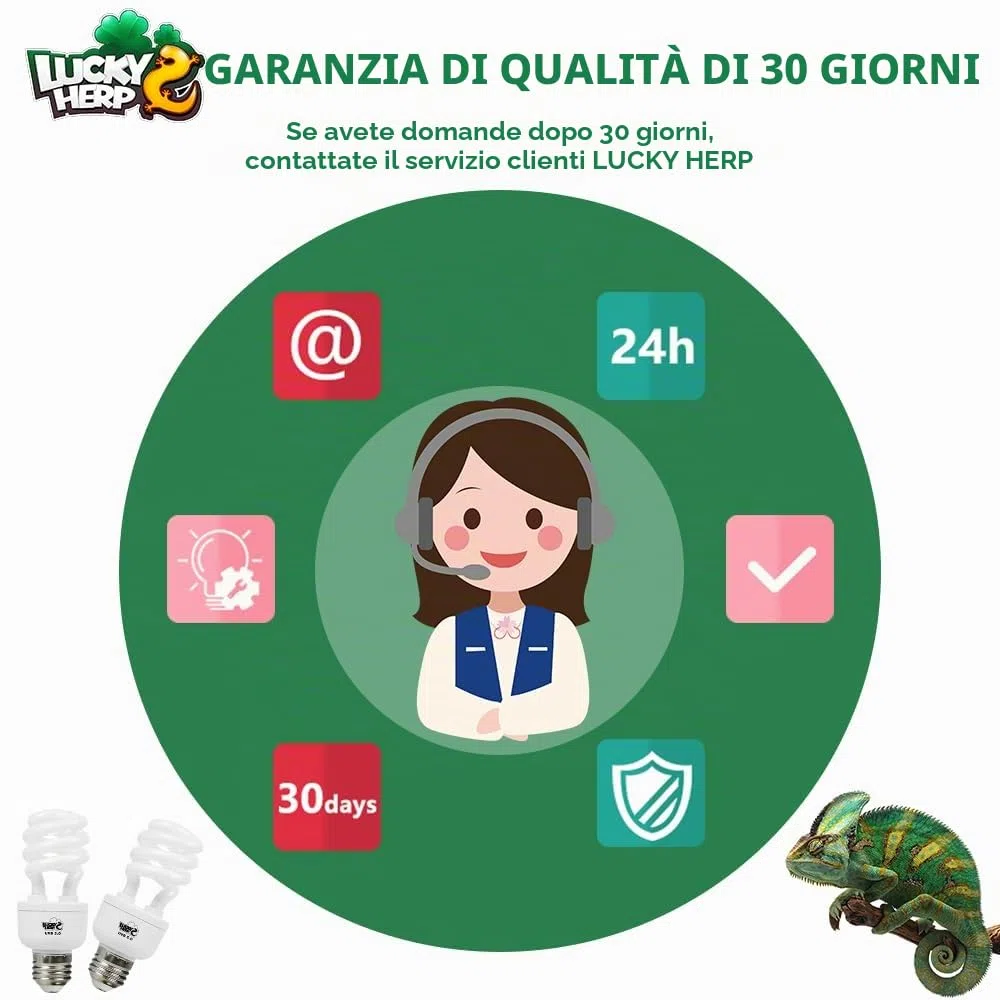 LUCKY HERP UVB terrario, lampada rettile UVA e UVB 150 E27 13 W UVB 5.0, adatta per tartarughe, polli, cani, gabbiani e altri anfibi e rettili