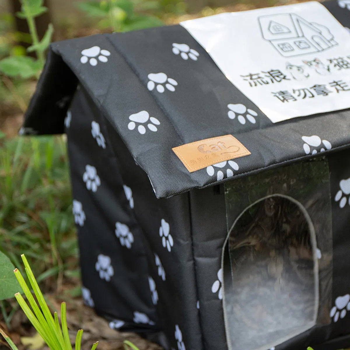 Casetta per Gatti per Esterni, Cuccia per Gatto da Esterno, Isolamento Termico lettoes Tana, Casetta per Gatti da Esterno Impermeabile per Animali Domestici e Randagi