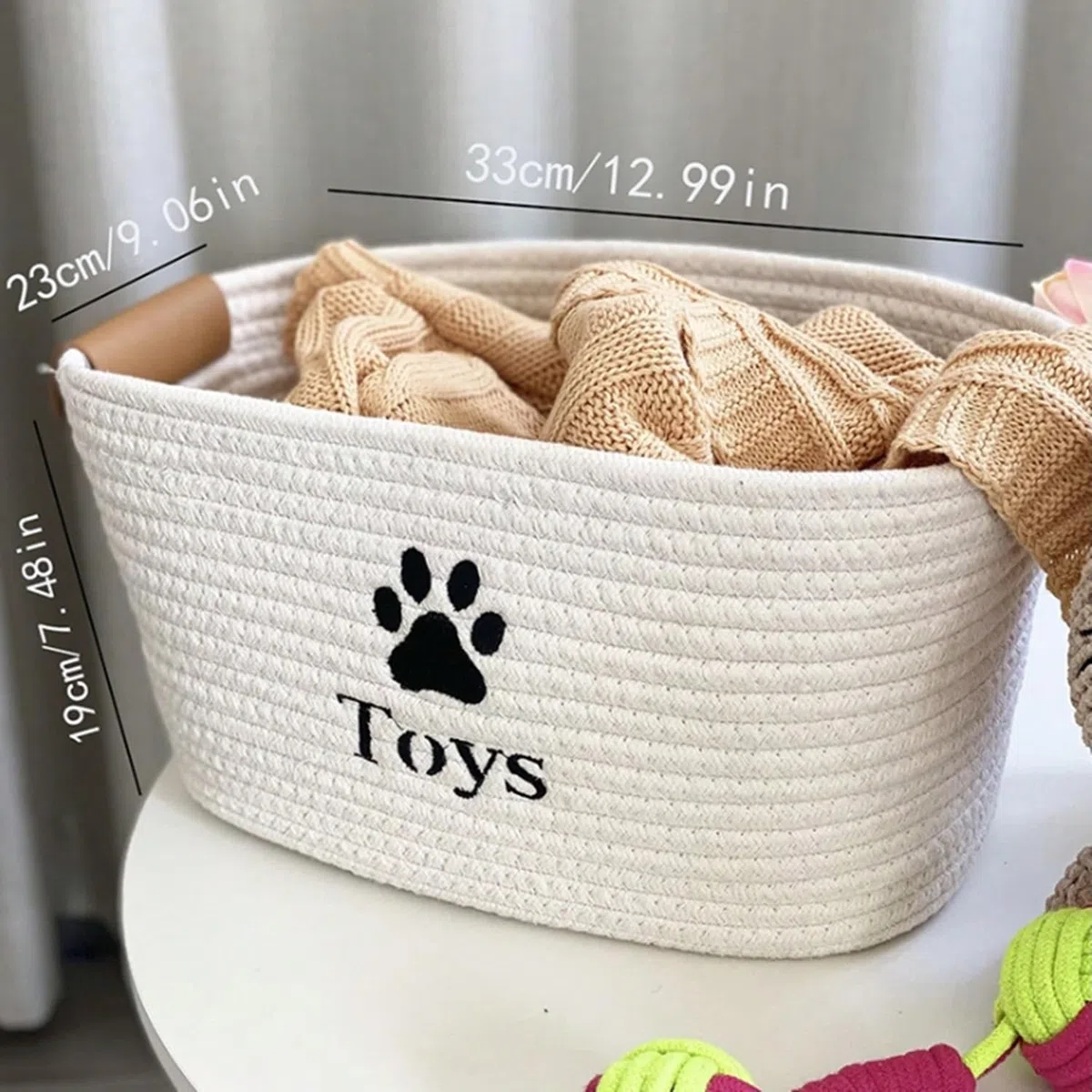 Contenitori per Giocattoli per Cani Gatto Cestino Porta Giocattoli per Animali Domestici Scatola Giocattoli per Cani Organizzatore di Abbigliamento Giocattoli Accessori per Cane Gatto