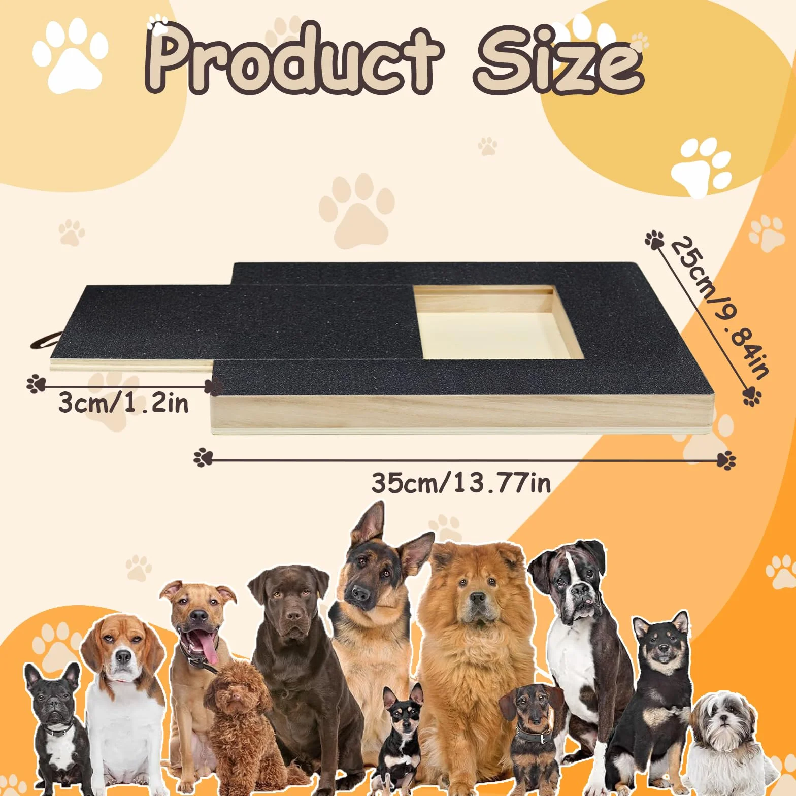 Levigatrice per Artigli per Cani Con Scatola per Snack e Contenitore, Piastra per Tiragraffi per Unghie Senza Stress, Tavola di Carta Vetrata, Scratch Board