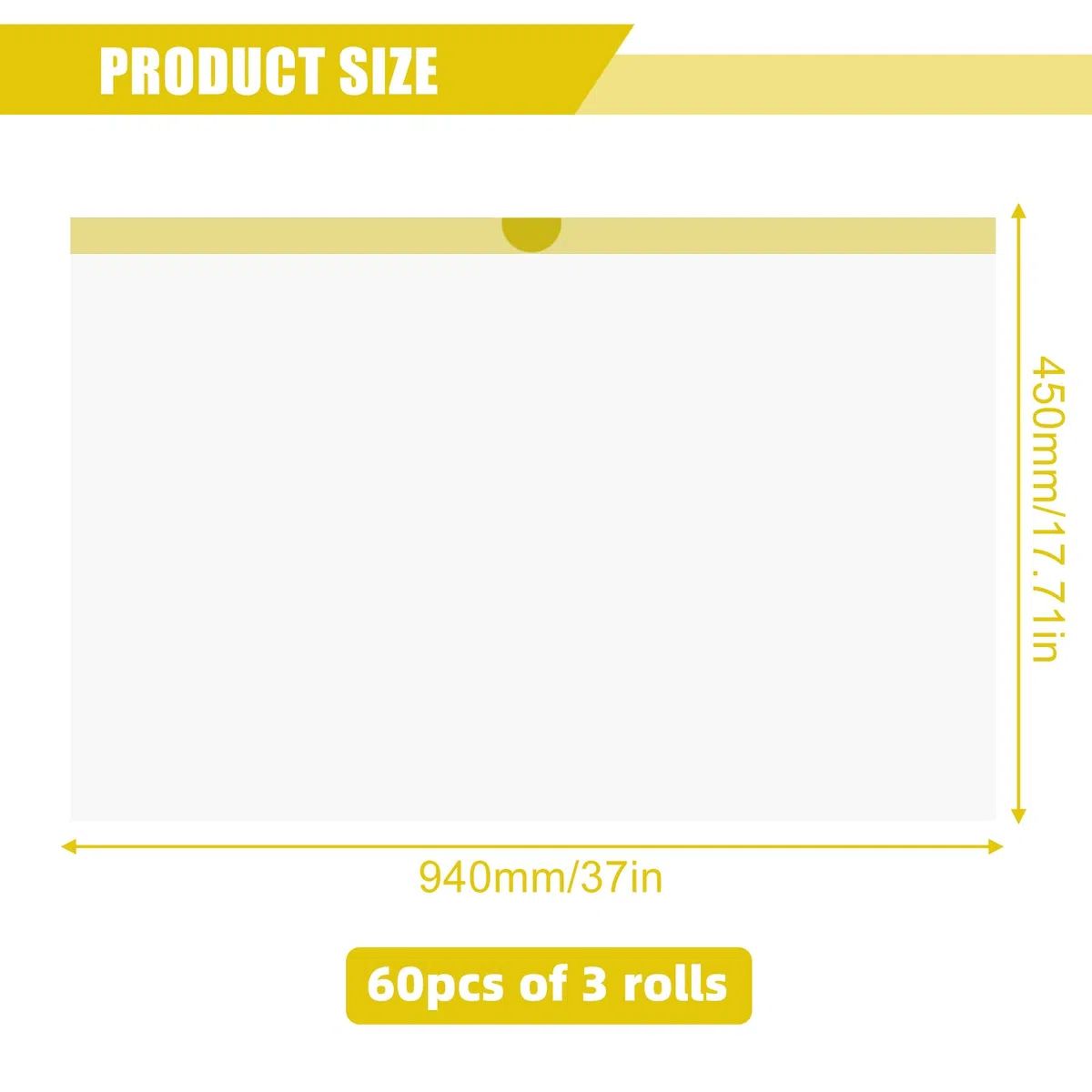 3 rotoli/60 sacchetti per lettiera per gatti, 94 x 45 cm, con tracolla, per lettiera per gatti, antistrappo, per liquidi, spessi e spessi per gatti, con portata di 10 kg