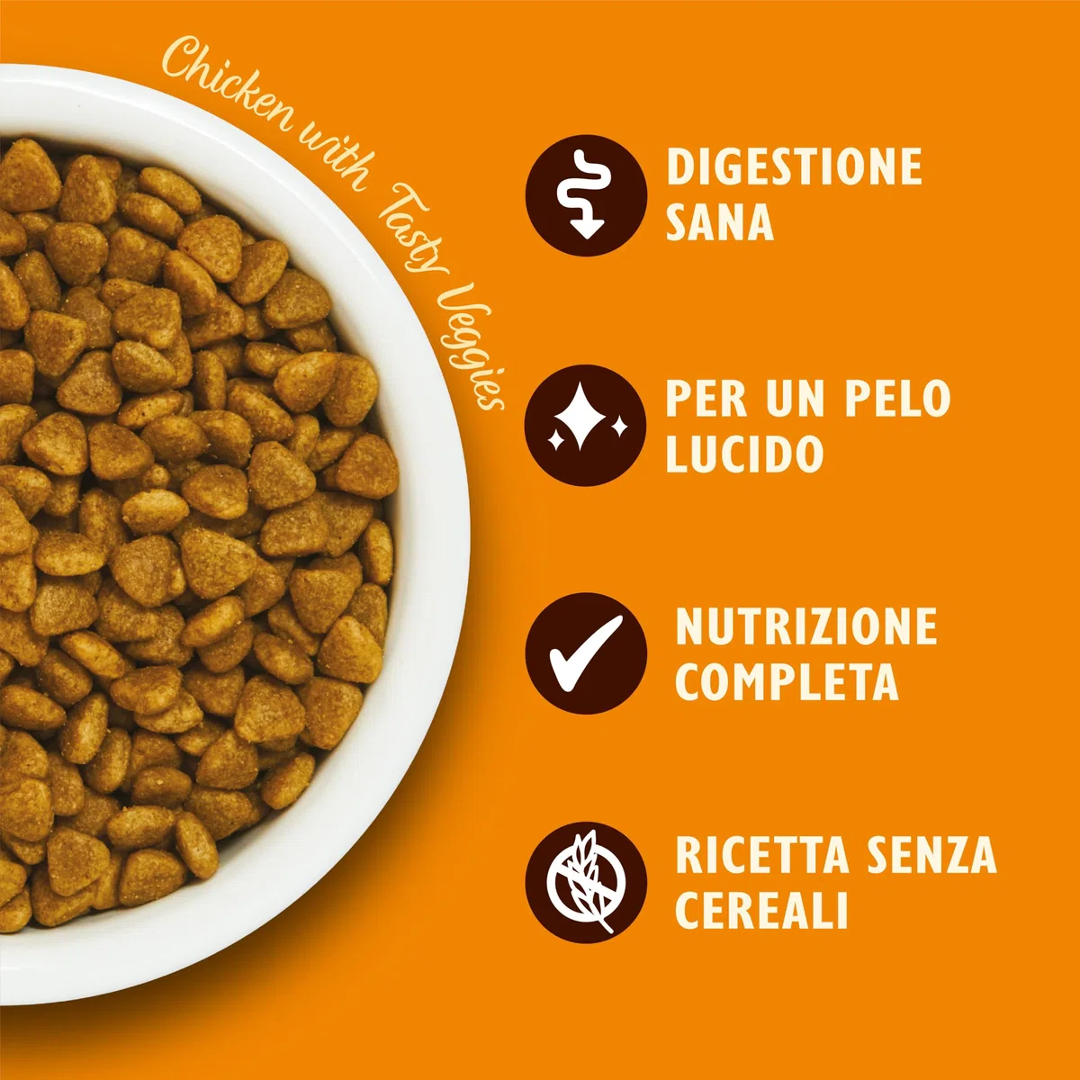 Lily's Kitchen Con ingredienti naturali Cibo secco per gatti adulti Sacco Ricetta senza cereali al pollo con verdure 2kg