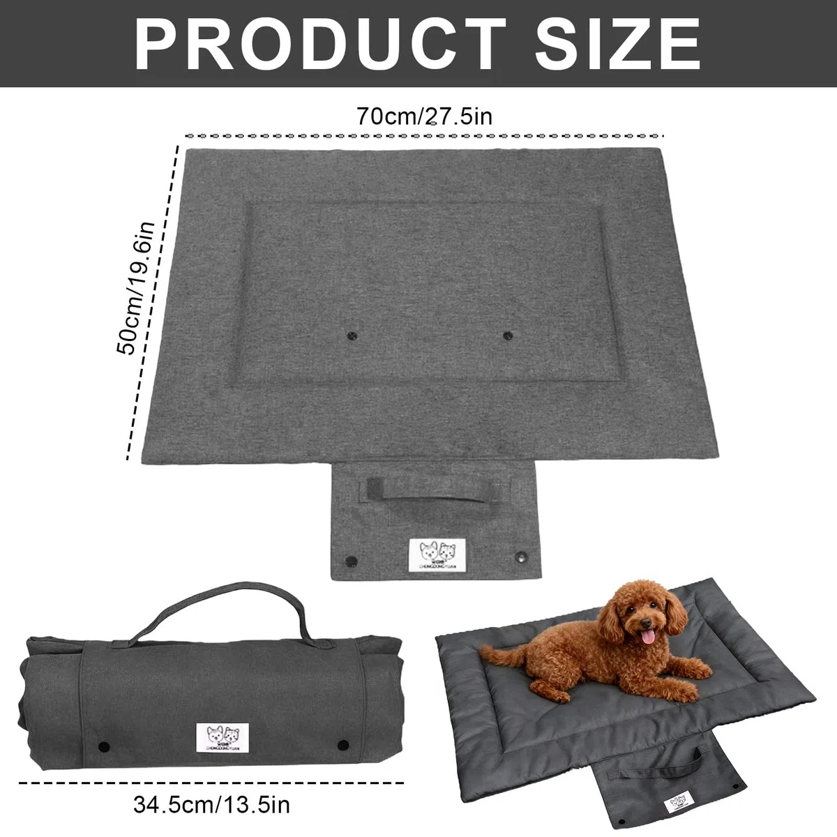 Coperta per cani da viaggio, 70 x 50 cm, portatile e pieghevole, morbida coperta per cani e gatti, lavabile, da viaggio, per divano, auto ed esterni