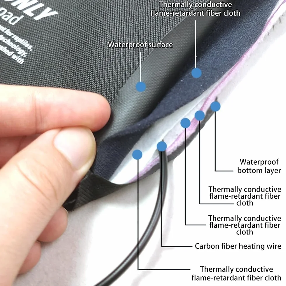 DONGKER Tappetino Riscaldante per Rettili,USB 5 V Tappetini Riscaldanti per Tartaruga Riscaldatore per Lucertola Geco Serpenti Rane
