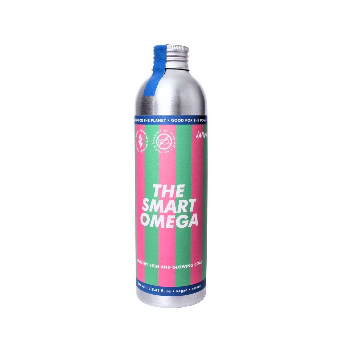 JAMPY The Smart Omega - Omega3 Vegano Senza Ritorno di Gusto e Odore di Pesce - Integratore per Pelle, Pelo, Prurito. Base di Microalghe e Ribes. Antiossidante, Ipoallergenico. PLASTIC-FREE Pack.