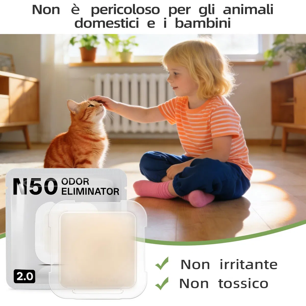 Deodorante N50 2.0 per lettiera autopulente per gatti Pura Max, controllo degli odori, rimuove gli odori più ostinati in profondità, 3 pezzi