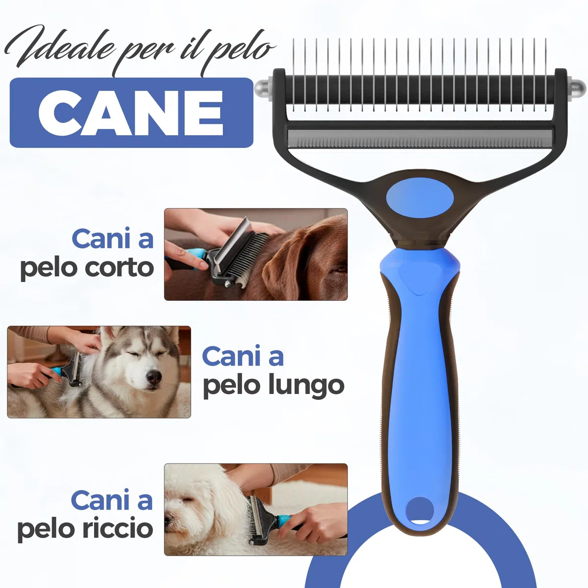 Spazzola per cani e gatti a pelo lungo - pettine grande professionale districante e spazzole per cani, gatti persiani e animali domestici a pelo corto per rimuovere peli morti