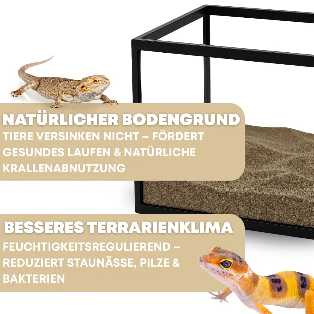 Miscela di sabbia per terrari, 10 kg, miscela di argilla sabbiosa per rettili e abitanti del deserto, ideale per scavare e costruire grotte, modellabile, ideale per il terreno di barba