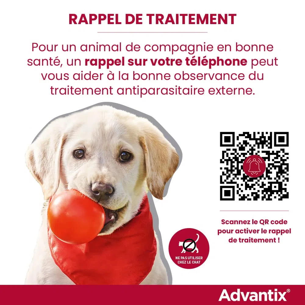 ADVANTIX 6 pipettes antiparasitaires - Pour tres petit chien de 1,5 a 4kg