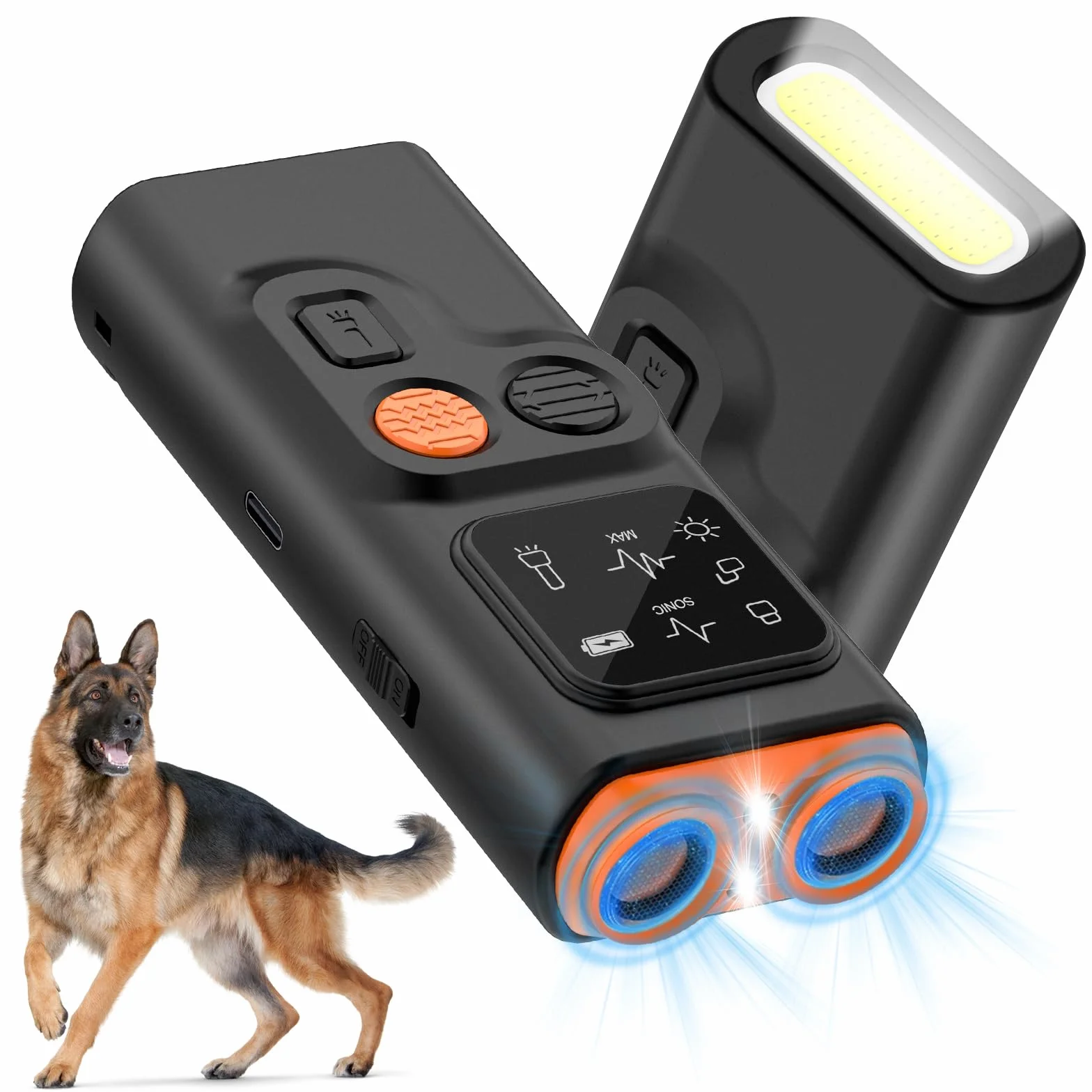 Ultrasuoni per Cani, Dispositivo Antiabbaio, Regolabile Frequenza Dispositivo Controllo Antiabbaio, Ultrasuoni Deterrente Anti-Abbaio per Cani Antiabbaio, Interni ed Esterni