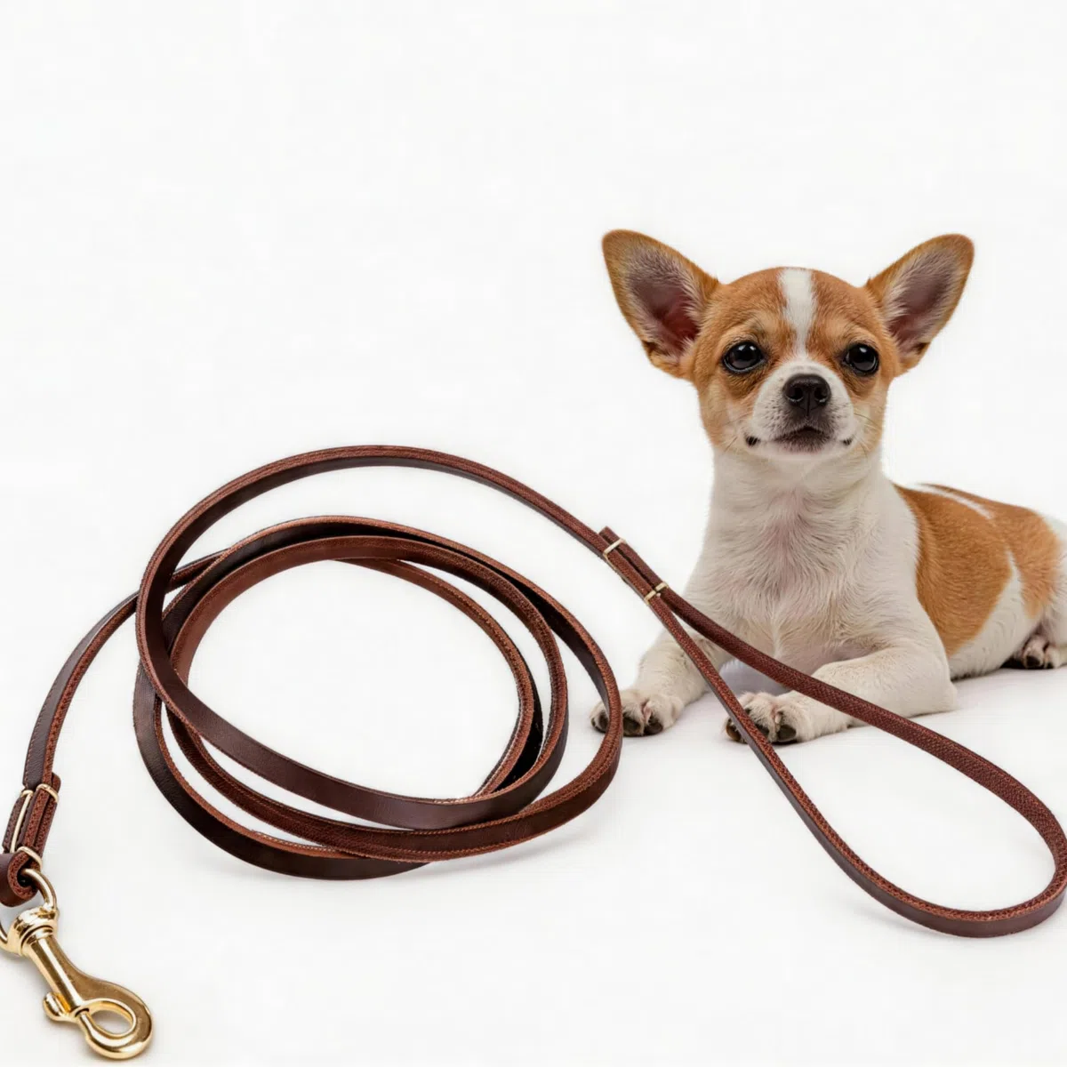 HiCaptain - Guinzaglio per cani in pelle sottile e gatti di piccola taglia fino a 15 – 30 libbre, Guinzaglio cane da 1/3 inch Wide, 6 Feet