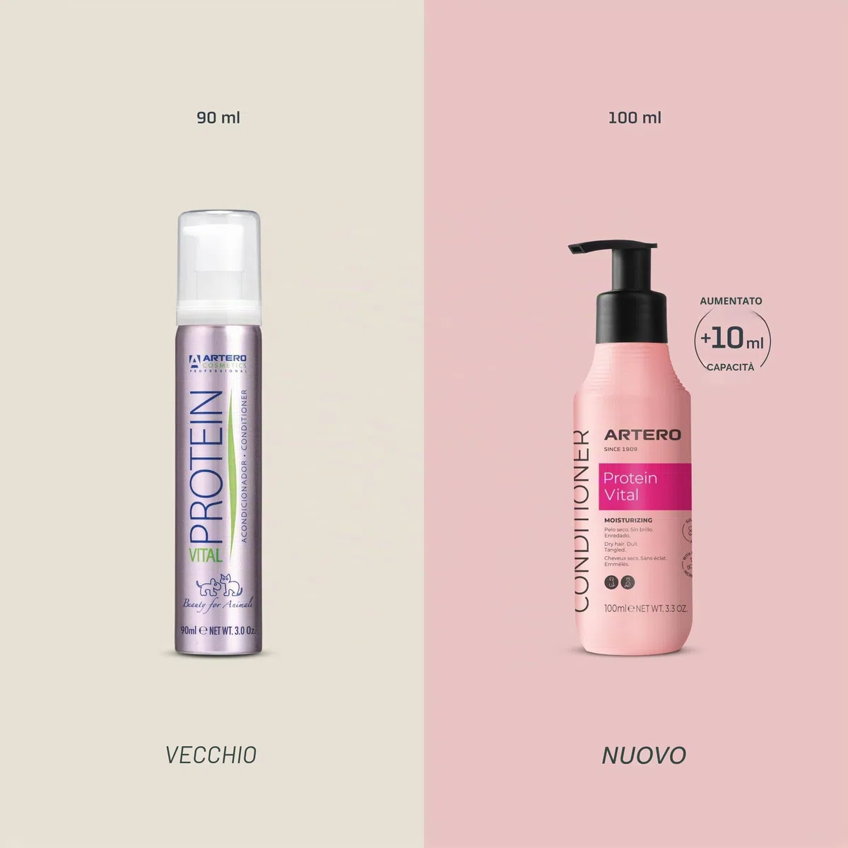 Artero Balsamo Protein Vital 100 ml - Idratante e Nutriente per Cani - Rigenera, Districa e Protegge il Pelo - Ideale per Morbidezza e Lucentezza - Previene Nodi e Grovigli - Per Pelo Secco o Umido